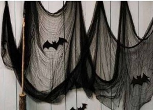 lot 11974 image: Halloween Black Gauze Wraparound Decoration 197x84.5in