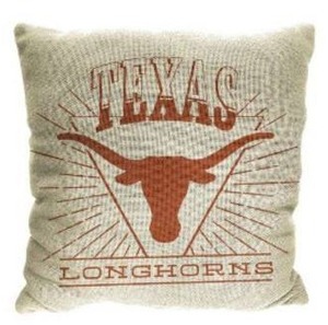 lot 11983 image: NCAA Texas Longhorns 26 x 26 Woven Tapestry Pillow, 2 Pack