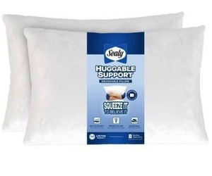 lot 12061 image: Sealy Huggable Support Bed Pillow Standard Soft 2-Count