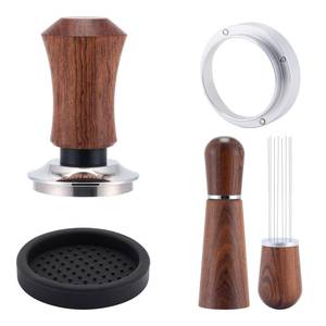 lot 1341 image: GdHaHSP 53.5mm Espresso Accessories Kit with Tamper, WDT Tool and Funnel - Retail $37