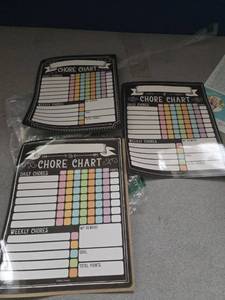 lot 1351 image: Magnetic Chore Chart for Kids Multiple Kids Chore Board for Home and School - Retail $20