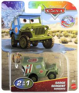 lot 1362 image: Disney Cars 2025 Color Changers Radiator Springs Race & Rescue Sarge - Retail $13