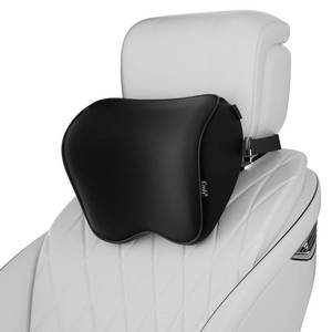 lot 1377 image: Crofy 2-Pack Car Neck Pillow, Headrest Pillow with Adjustable Strap, Black - Retail $43