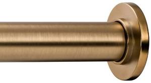 lot 1387 image: Ivilon Tension Curtain Rod - Spring Tension Rod for Small Windows or Shower, 16 to 24 Inch. Warm Gold - Retail $19