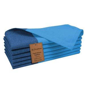 lot 1392 image: DineNest Cloth Dinner Napkins 100% Cotton Set of 6 - Soft Durable Reusable Table Napkins - for Dining Weddings Parties Holidays Easter and Everyday Use - 18x18 Inch Cloth Napkins Blue - Retail $17