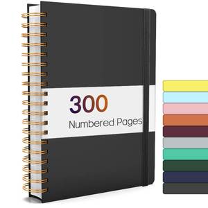 lot 1396 image: Forvencer Lined Spiral Journal Notebook with 300 Numbered Pages, B5 - Retail $10