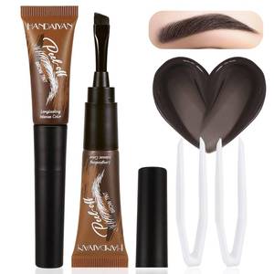 lot 1398 image: 2PCS Tattoo Eyebrow Gel Easy Peel Off with Tweezers, ��Waterproof����Sweatproof����Transfer-proof��Long-lasting Up to 3 Days, Eye Brow Gel for Fuller & Defined Looking Eyebrow Color Makeup, 04# Chocolate - Retail $7