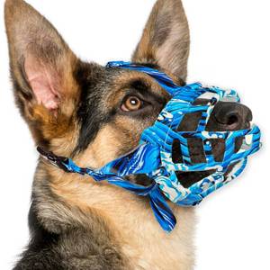 lot 1405 image: BARKLESS BLACK NOT BLUE  Basket Dog Muzzle for Small Medium Large Dogs to Prevent Biting - Retail $10