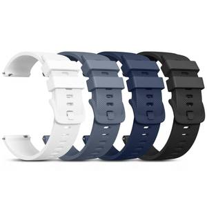 lot 1406 image: Vanjua 22mm Watch Bands Quick Release Replacement Wristband, 4 Pack Soft Silicone Waterproof Sport Straps Band for Men Women - Retail $9