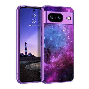 lot 1421 image: GUAGUA Compatible with Google Pixel 8 Case Glow in The Dark, Noctilucent Luminous Space Nebula Slim Fit Cover Protective Anti Scratch Electroplate Phone Case for Google Pixel 8 6.2, Blue Nebula - Retail $10