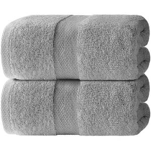 lot 1454 image: Wealuxe Light Gray Bath Sheets Extra Large - 35x70, 2 Pack, Soft, Absorbent - Retail $33
