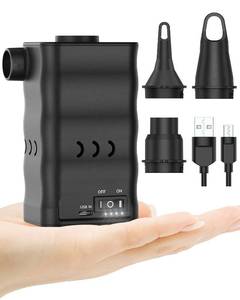 lot 1455 image: Dr.meter 6000mAh Rechargeable Long-Lasting Air Pump for Inflatables - Retail $27
