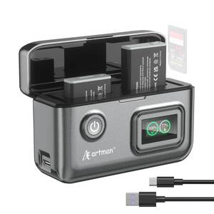 lot 1461 image: Artman 2-Pack NB-13L Battery 1700mAh and 2-Slot LCD Display Charger for Canon PowerShot G7 X Mark III,G7 X Mark II,G7 X,G1 X Mark III,G5 X Mark II,G5 X,G9 X Mark II,SX740 HS,SX730 HS,SX720 HS,SX620 HS - Retail $50