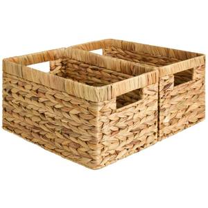 lot 1472 image: ONE PACK StorageWorks Wicker Baskets, Wicker Storage Baskets for Shelves - Retail $45