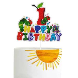 lot 1522 image: Hungry Caterpillar Happy 1st Birthday Cake Topper,Reading Story Theme 1st Birthday Cake Decor,Fairy tales Theme First Birthday Party Decorations for Boys Girls - Retail $9