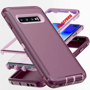 lot 1547 image: AYMECL for S10 Case,Galaxy S10 Plus Case,Military Grade 3 in 1 Full Body Shockproof DustDrop Proof Heavy Duty Protection Cover,for Samsung Galaxy S10 Plus 6.4 Inch,PinkWine Red - Retail $9