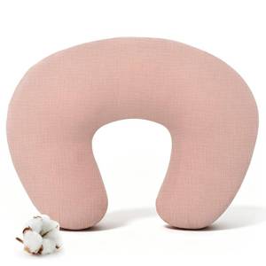 lot 1554 image: FUNUPUP Muslin Nursing Pillow Cover Compatible with Boppy Nursing Pillow, Soft Baby Nursing Covers for Breastfeeding Pillows for Boys Girls, Blush - Retail $5