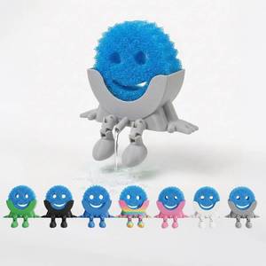 lot 1566 image: Creative Drainage Sponge Holder Traceless Glue, 3D Printed Funny Kitchen Sink Holder, Keeps Sponge Dry �� for Scrub Daddy (1, Grey) - Retail $15