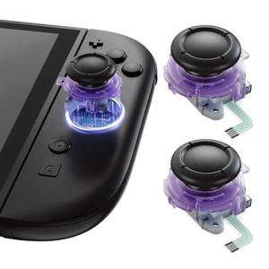 lot 1600 image: eXtremeRate Replacement 3D Joystick for Nintendo Switch 2 JoyCon, Controller Left Right Analog Stick Thumbsticks with Repair Tools for JoyCon 2, Multi-Colors Options - Clear Atomic Purple - Retail $21
