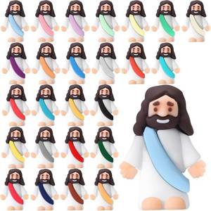 lot 1627 image: Bememo 25Pcs Mini Jesus Figure for Religious Favor, Comprehensive Colors - Retail $10
