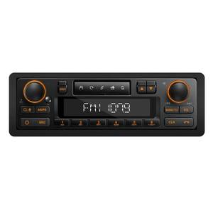 lot 1657 image: Retro Bluetooth Car Radio System Single Din European Look Stereo Receiver - Retail $85