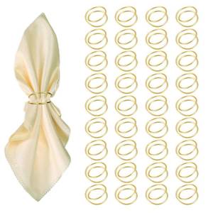 lot 1680 image: Gold Napkin Rings - 36 PCS Metal Spiral Napkin Rings(Spiral) - Retail $21