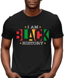 lot 1694 image: ELDPS Black History T Shirts for Men Black History Month Shirt African American Freedom Short Sleeve Tops XXL - Retail $18