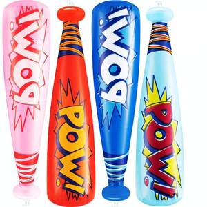 lot 1738 image: Bedwina Pow 20 Inch Inflatable Baseball Bat Party Favors - (Pack of 12) - Retail $15