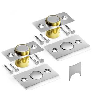 lot 1741 image: Tonitrui Upgraded Strong Magnetic Door Catch, Replacement for Traditional Door Ball Catch, Quite & Easy to Install, Use for Top of Door, Closet Door, 2 Pack, Silver - Retail $9
