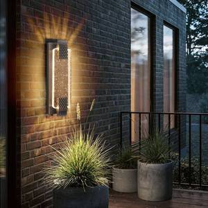 lot 1803 image: camuucci Dusk to Dawn Outdoor Wall Light, Sparkling Glow Porch Sconce - Retail $93