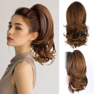 lot 1837 image: 14 Inch Claw Clip Ponytail Extension, Soft Wavy Pony Tails Hair Extensions - Retail $18