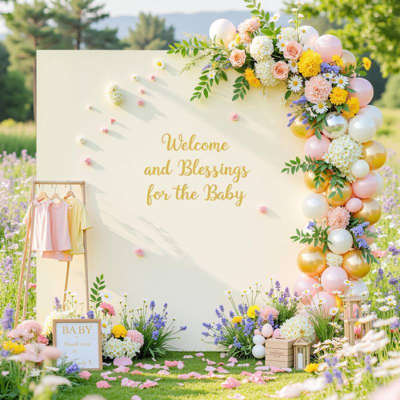 lot 28844 image: 6.6FT x 6.6FT Ivory Square Arch Backdrop Covers Spandex Fitted Wedding Arch Covers Stretchy Backdrop for Baby Shower Birthday Party Bridal Shower Ceremony Photo Photography Background Decorations - Retail $30