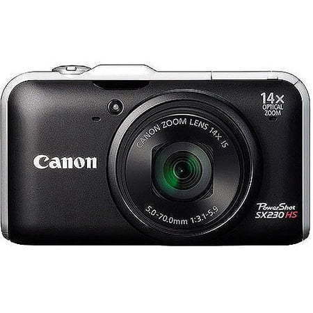 lot 29146 image: Canon PowerShot SX230 HS 12.1 MP CMOS Digital Camera with 14x Image Stabilized Zoom 28mm Wide-Angle Lens and 1080p Full-HD Video. Original MSRP $350. MISSING BATTERY. - Retail $260