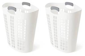 lot 59823 image: Gracious Living 87 12-Liter Easy-Carry Flex Ventilated Hamper Basket - Retail $70