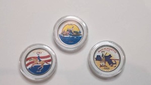 lot 505 image: State Quarter Colorized Coins Lot Delaware Massachusetts&nbsp