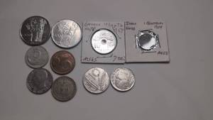 lot 517 image: Lot of 10 World Coins Italy Greece Including 1914 Centesimi