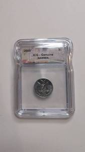 lot 524 image: 2000 Namibia 5C Coin ICG Graded