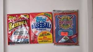 lot 1004 image: Topps Major League Baseball Trading Card Packs Lot 1988 1989 1991