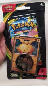 lot 1008 image: Pokmon TCG Mega Evolution Perfect Order Booster Pack with Makuhita Promo Card and Coin