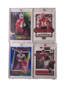 lot 1101 image: Kansas City Chiefs Football Trading Cards Lot 4 Cards Justyn Ross Skyy Moore