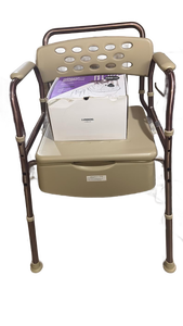 lot 52472 image: Lunderg Portable Commode Chair with Lavender Scented Liners