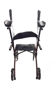 lot 52476 image: Upright Rollator Walker with Padded Forearm Supports & Seat