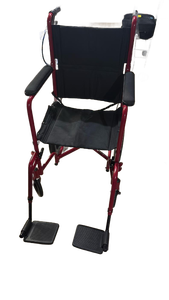 lot 52493 image: Drive Wheelchair Transport Chair Red Frame Black Seat