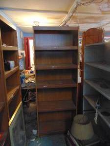 lot 3478 image: Pair of Pressed Wood Shelving Units