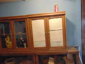 lot 3745 image: Contents of 2 cabinets behind Glass Display cases