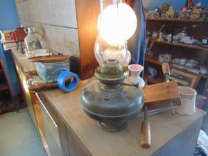 lot 3529 image: Brass Electrified lamp