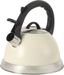 lot 1013 image: Mr. Coffee Clarefield 2.4-Qt Stainless Steel Whistling Tea Kettle - White
