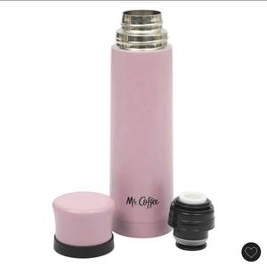 lot 1018 image: Mr. Coffee Silverleaf 23-Oz Stainless Steel Vacuum Insulated Thermal Bottle - Pink