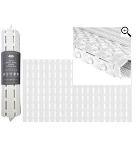 lot 1020 image: Mint Home 27 x16 Non-Slip Roll-Up Slat Bathtub Mat-White