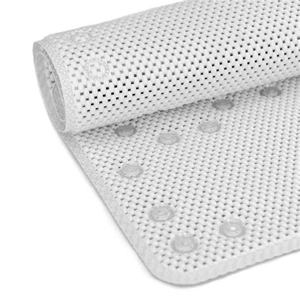 lot 1039 image: J&ampV Textiles Mint Home 17 x36 Extra-Thick Non-Slip Waffle Bath Mat - White&nbsp
